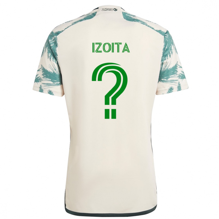 Niño Fútbol Camiseta Eric Izoita #0 Beige Marrón 2ª Equipación 2024/25 Perú