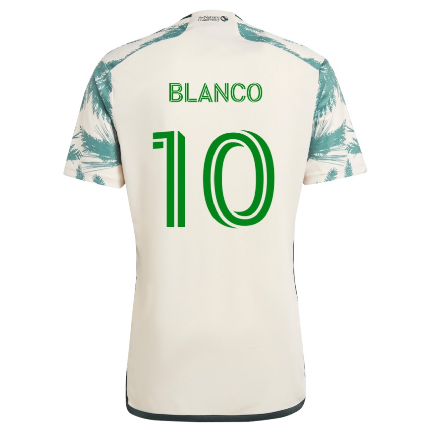 Niño Fútbol Camiseta Sebastián Blanco #10 Beige Marrón 2ª Equipación 2024/25 Perú