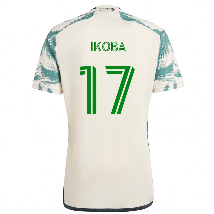 Niño Fútbol Camiseta Tega Ikoba #17 Beige Marrón 2ª Equipación 2024/25 Perú