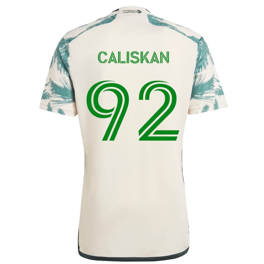 Niño Fútbol Camiseta Noel Caliskan #92 Beige Marrón 2ª Equipación 2024/25 Perú