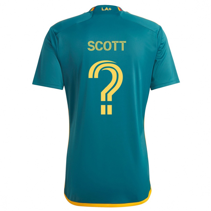 Niño Fútbol Camiseta Brady Scott #0 Verde Amarillo 2ª Equipación 2024/25 Perú