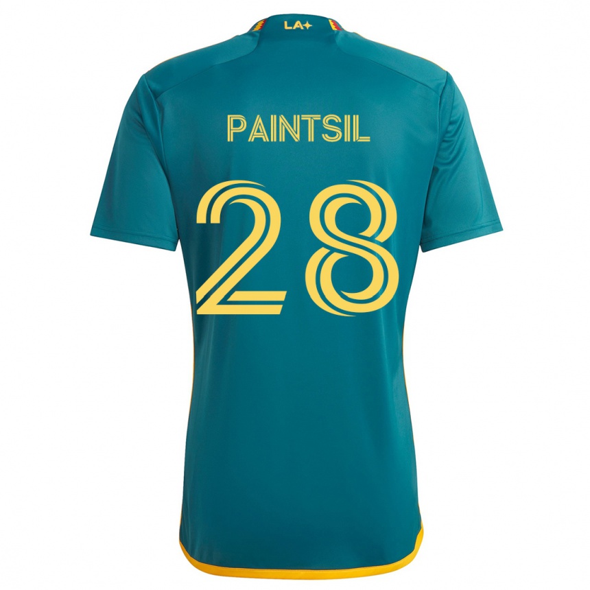 Niño Fútbol Camiseta Joseph Paintsil #28 Verde Amarillo 2ª Equipación 2024/25 Perú