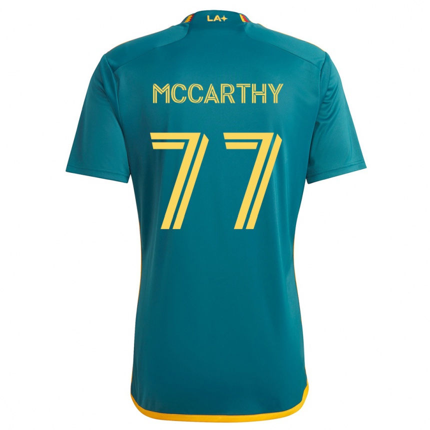 Niño Fútbol Camiseta John Mccarthy #77 Verde Amarillo 2ª Equipación 2024/25 Perú