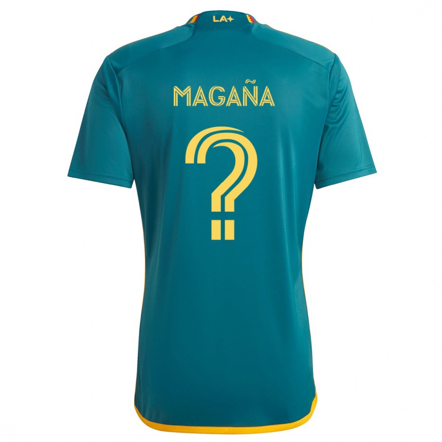 Niño Fútbol Camiseta Jose Magaña #0 Verde Amarillo 2ª Equipación 2024/25 Perú