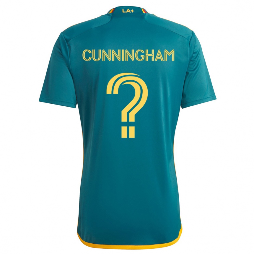 Niño Fútbol Camiseta Joaquin Cunningham #0 Verde Amarillo 2ª Equipación 2024/25 Perú