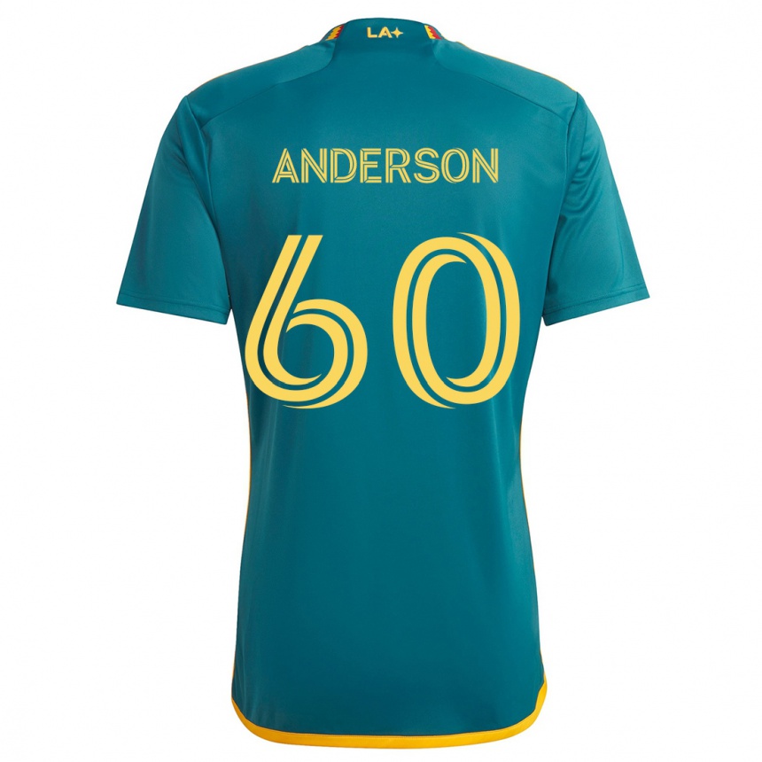 Niño Fútbol Camiseta Nolan Anderson #60 Verde Amarillo 2ª Equipación 2024/25 Perú