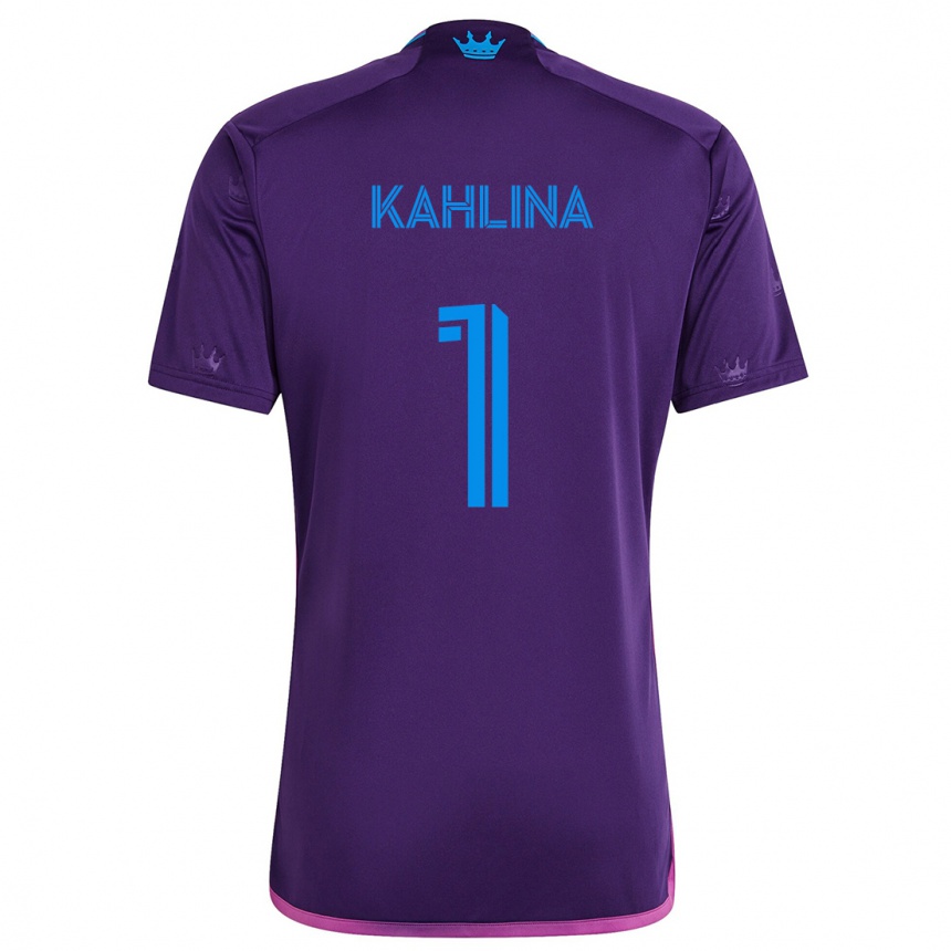 Niño Fútbol Camiseta Kristijan Kahlina #1 Azul Morado 2ª Equipación 2024/25 Perú