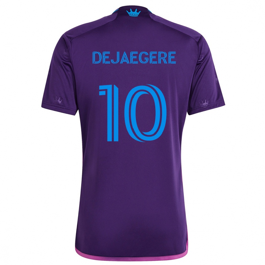 Niño Fútbol Camiseta Brecht Dejaegere #10 Azul Morado 2ª Equipación 2024/25 Perú