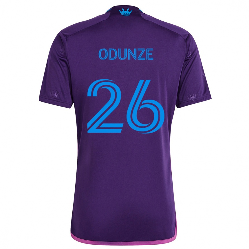 Niño Fútbol Camiseta Chituru Odunze #26 Azul Morado 2ª Equipación 2024/25 Perú