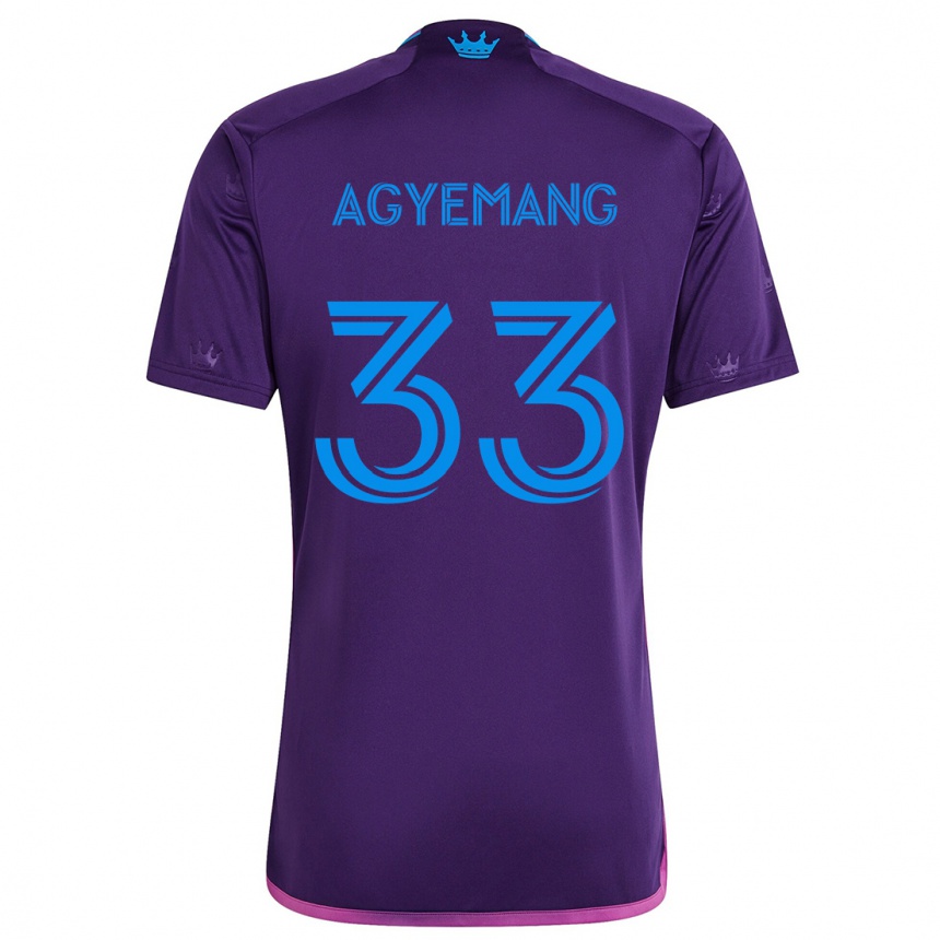 Niño Fútbol Camiseta Patrick Agyemang #33 Azul Morado 2ª Equipación 2024/25 Perú