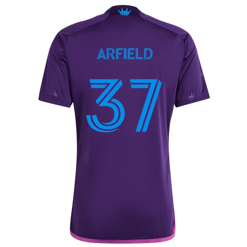 Niño Fútbol Camiseta Scott Arfield #37 Azul Morado 2ª Equipación 2024/25 Perú