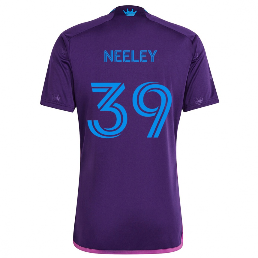 Niño Fútbol Camiseta Jack Neeley #39 Azul Morado 2ª Equipación 2024/25 Perú