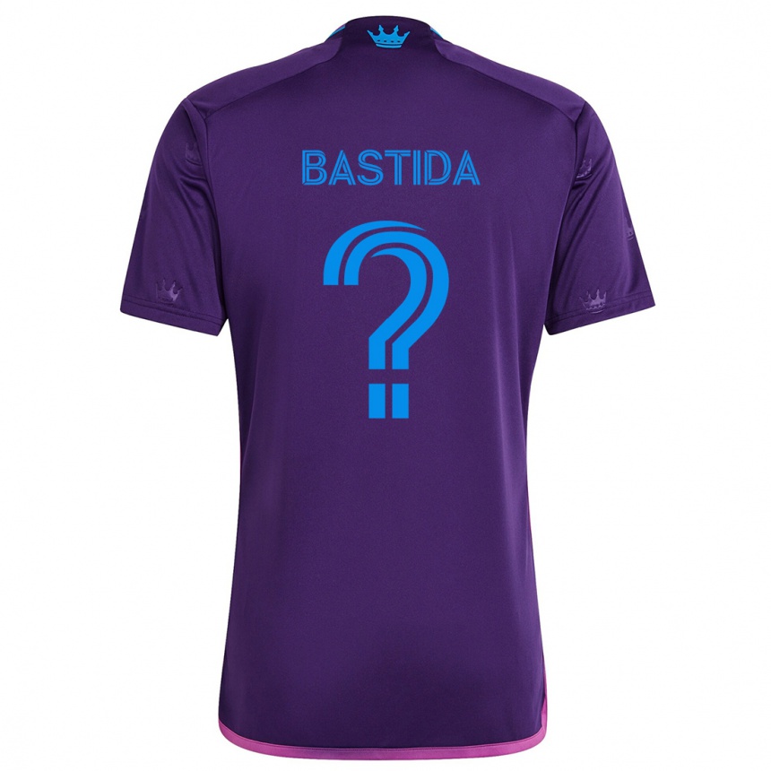 Niño Fútbol Camiseta Juan Martinez-Bastida #0 Azul Morado 2ª Equipación 2024/25 Perú