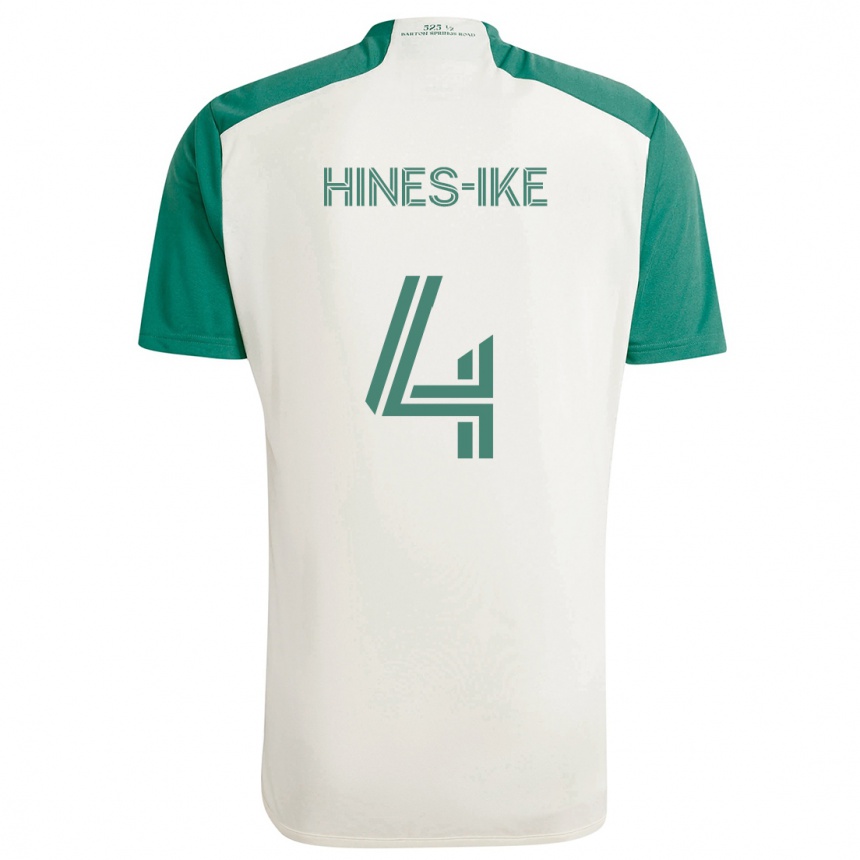 Niño Fútbol Camiseta Brendan Hines-Ike #4 Colores Tostados Verde 2ª Equipación 2024/25 Perú