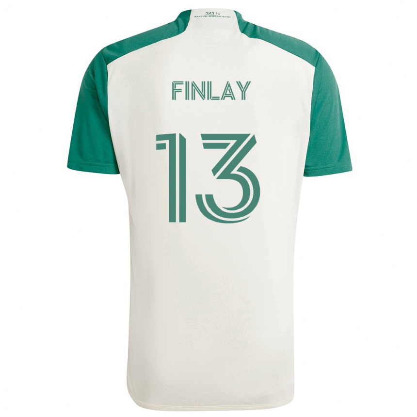 Niño Fútbol Camiseta Ethan Finlay #13 Colores Tostados Verde 2ª Equipación 2024/25 Perú