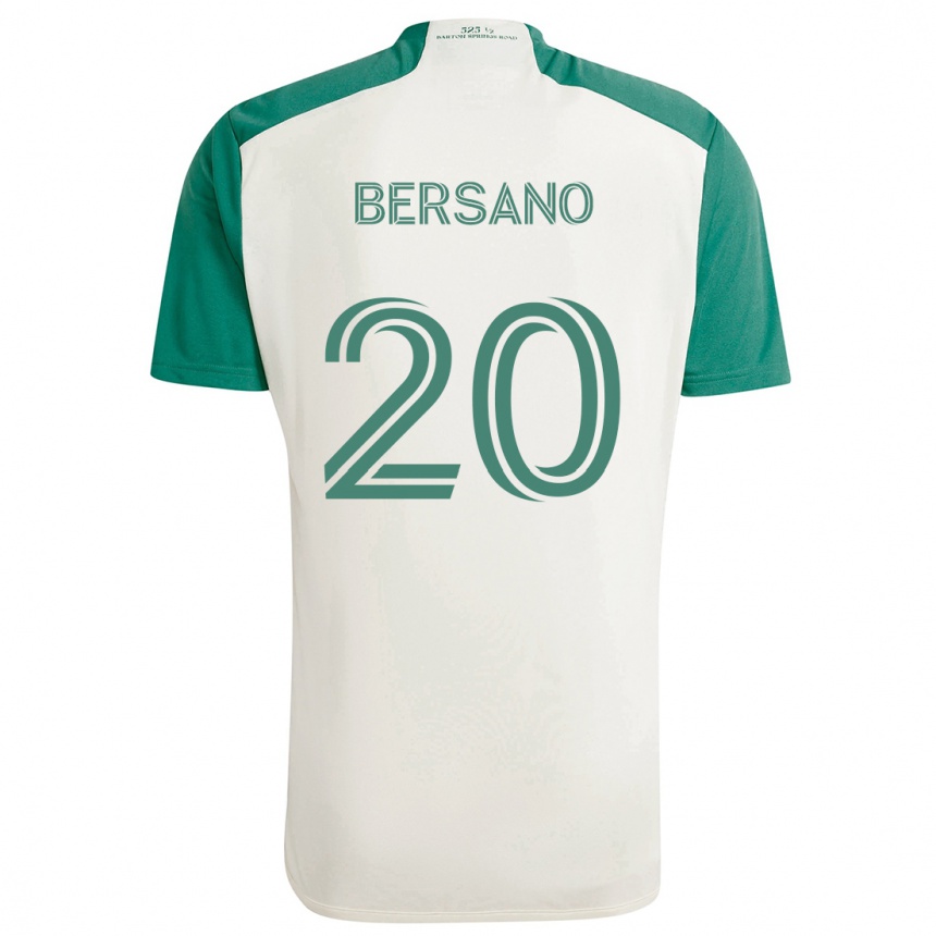 Niño Fútbol Camiseta Matt Bersano #20 Colores Tostados Verde 2ª Equipación 2024/25 Perú