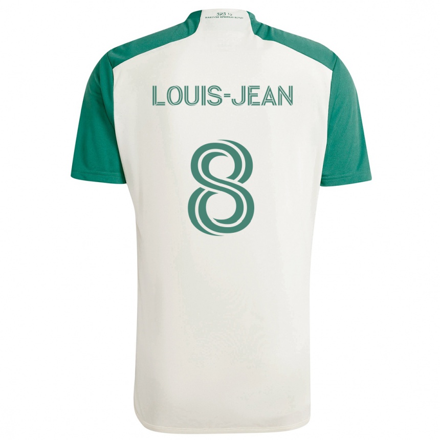 Niño Fútbol Camiseta Steeve Louis-Jean #8 Colores Tostados Verde 2ª Equipación 2024/25 Perú