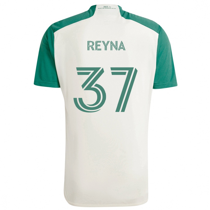 Niño Fútbol Camiseta Joah Reyna #37 Colores Tostados Verde 2ª Equipación 2024/25 Perú