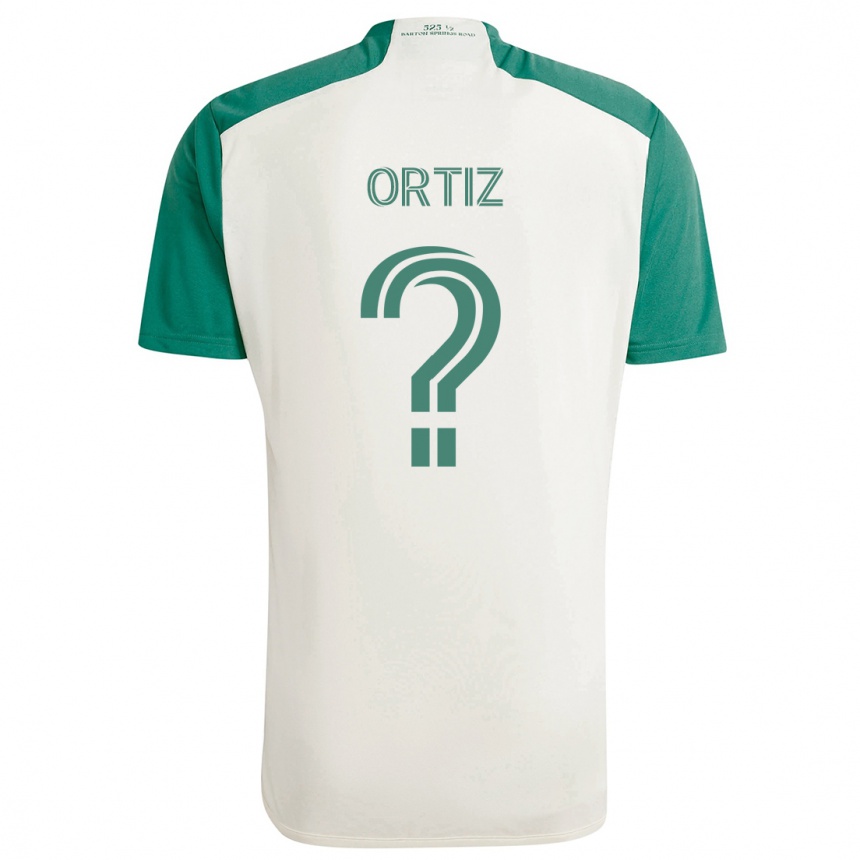 Niño Fútbol Camiseta Viggo Ortiz #0 Colores Tostados Verde 2ª Equipación 2024/25 Perú