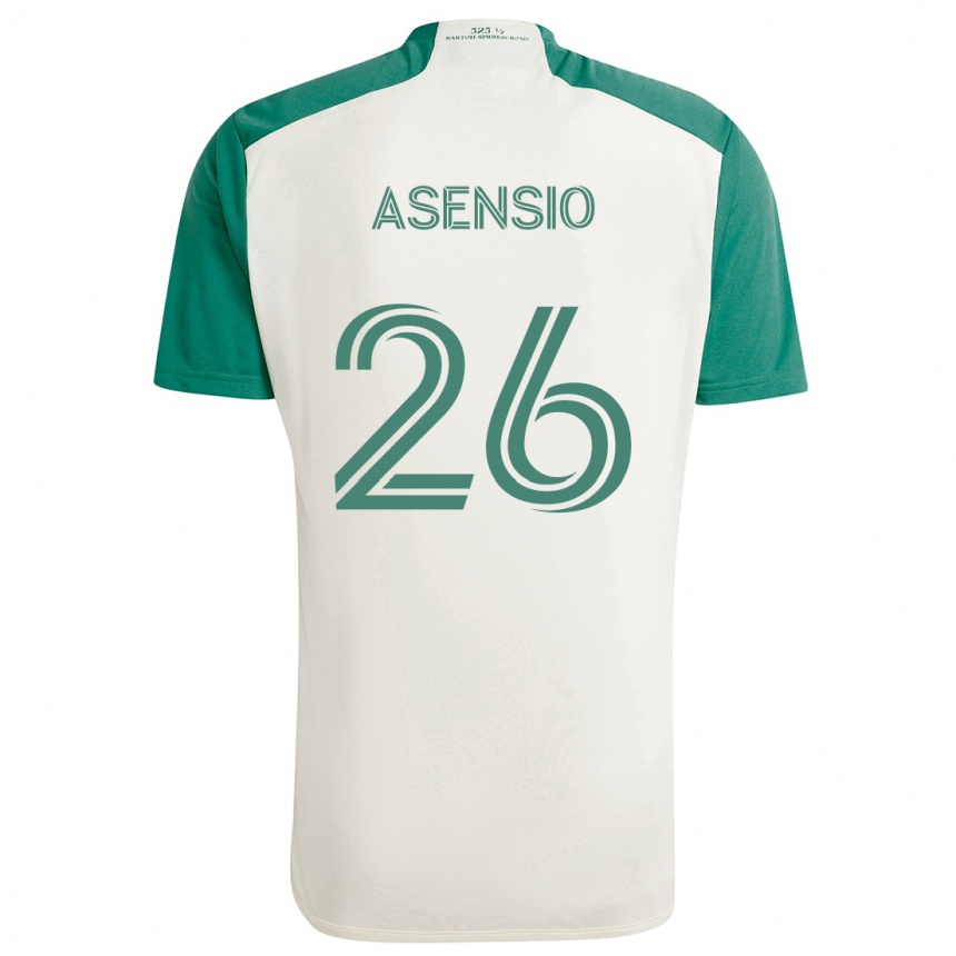 Niño Fútbol Camiseta Charlie Asensio #26 Colores Tostados Verde 2ª Equipación 2024/25 Perú