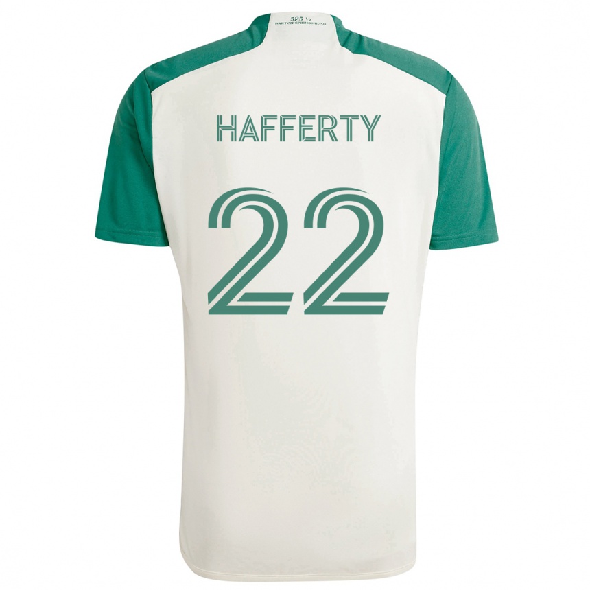 Niño Fútbol Camiseta Joe Hafferty #22 Colores Tostados Verde 2ª Equipación 2024/25 Perú