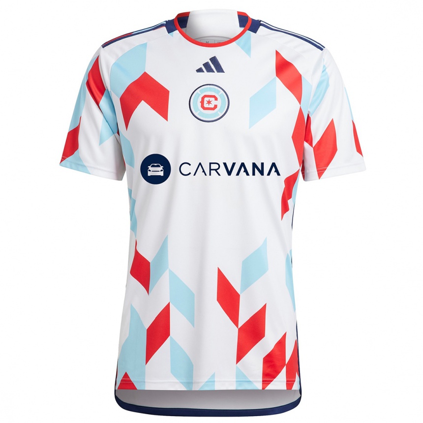 Niño Fútbol Camiseta Brian Gutiérrez #17 Blanco Rojo Azul 2ª Equipación 2024/25 Perú