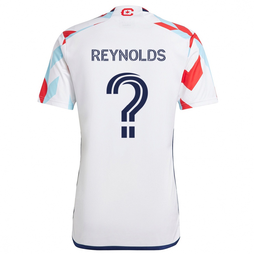 Niño Fútbol Camiseta Justin Reynolds #0 Blanco Rojo Azul 2ª Equipación 2024/25 Perú