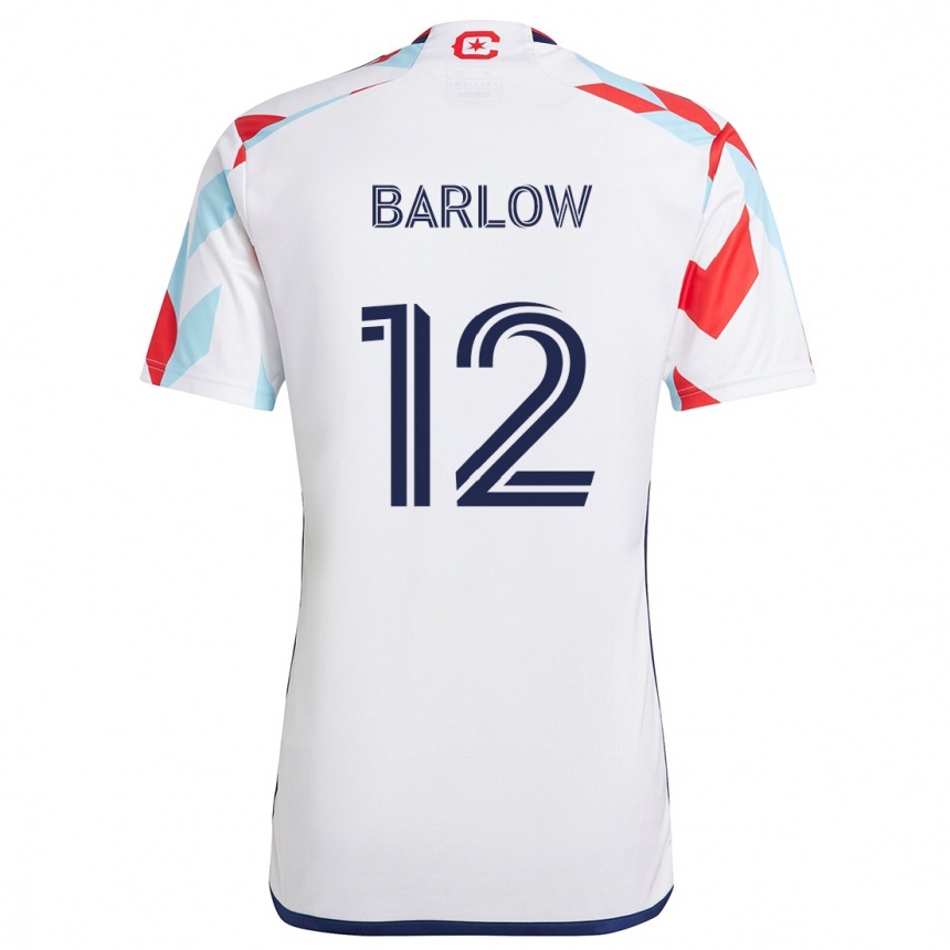 Niño Fútbol Camiseta Tom Barlow #12 Blanco Rojo Azul 2ª Equipación 2024/25 Perú