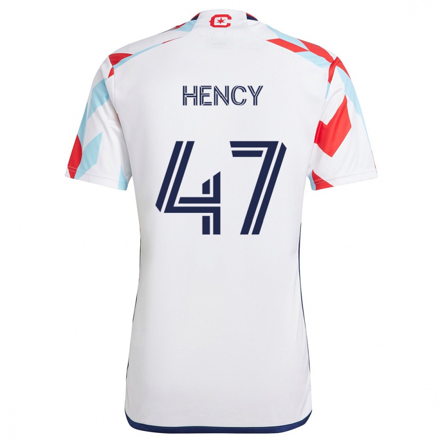 Niño Fútbol Camiseta Billy Hency #47 Blanco Rojo Azul 2ª Equipación 2024/25 Perú