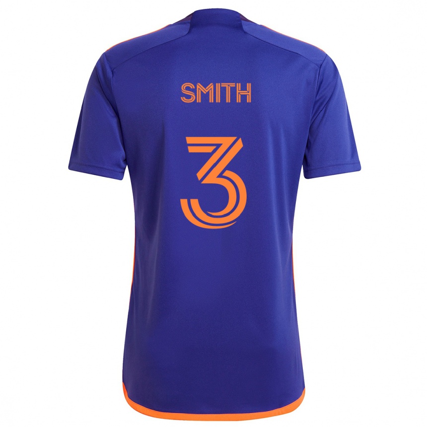 Niño Fútbol Camiseta Brad Smith #3 Púrpura Naranja 2ª Equipación 2024/25 Perú