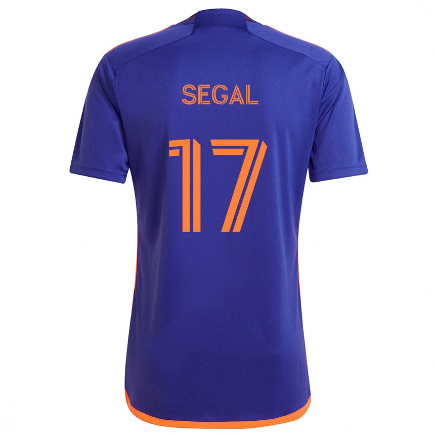 Niño Fútbol Camiseta Gabriel Segal #17 Púrpura Naranja 2ª Equipación 2024/25 Perú