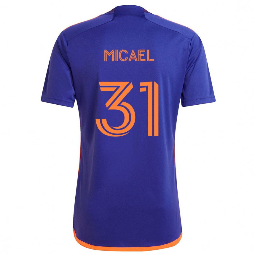 Niño Fútbol Camiseta Micael #31 Púrpura Naranja 2ª Equipación 2024/25 Perú