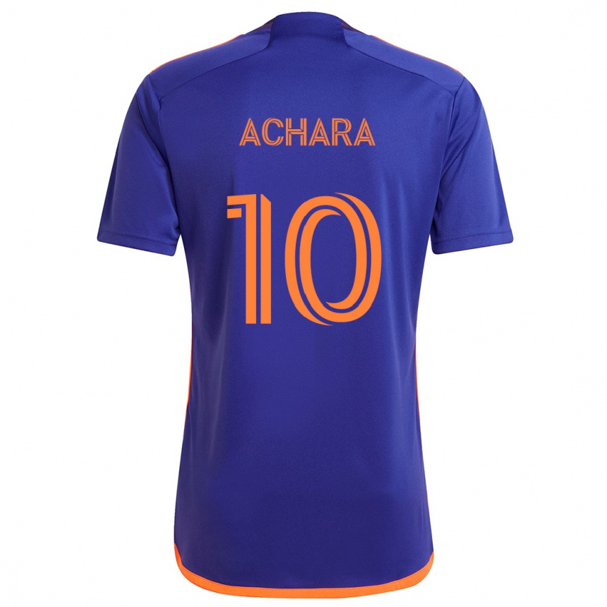 Niño Fútbol Camiseta Ifunanyachi Achara #10 Púrpura Naranja 2ª Equipación 2024/25 Perú