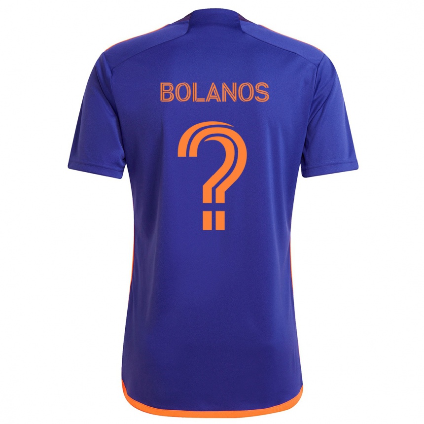 Niño Fútbol Camiseta Omar Bolanos #0 Púrpura Naranja 2ª Equipación 2024/25 Perú