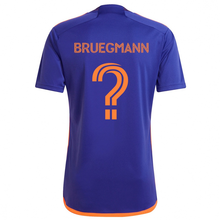 Niño Fútbol Camiseta Lukas Bruegmann #0 Púrpura Naranja 2ª Equipación 2024/25 Perú