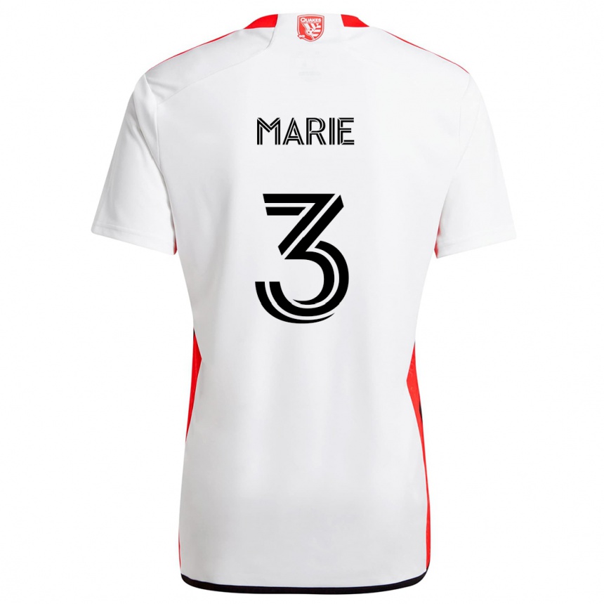 Niño Fútbol Camiseta Paul Marie #3 Blanco Rojo 2ª Equipación 2024/25 Perú