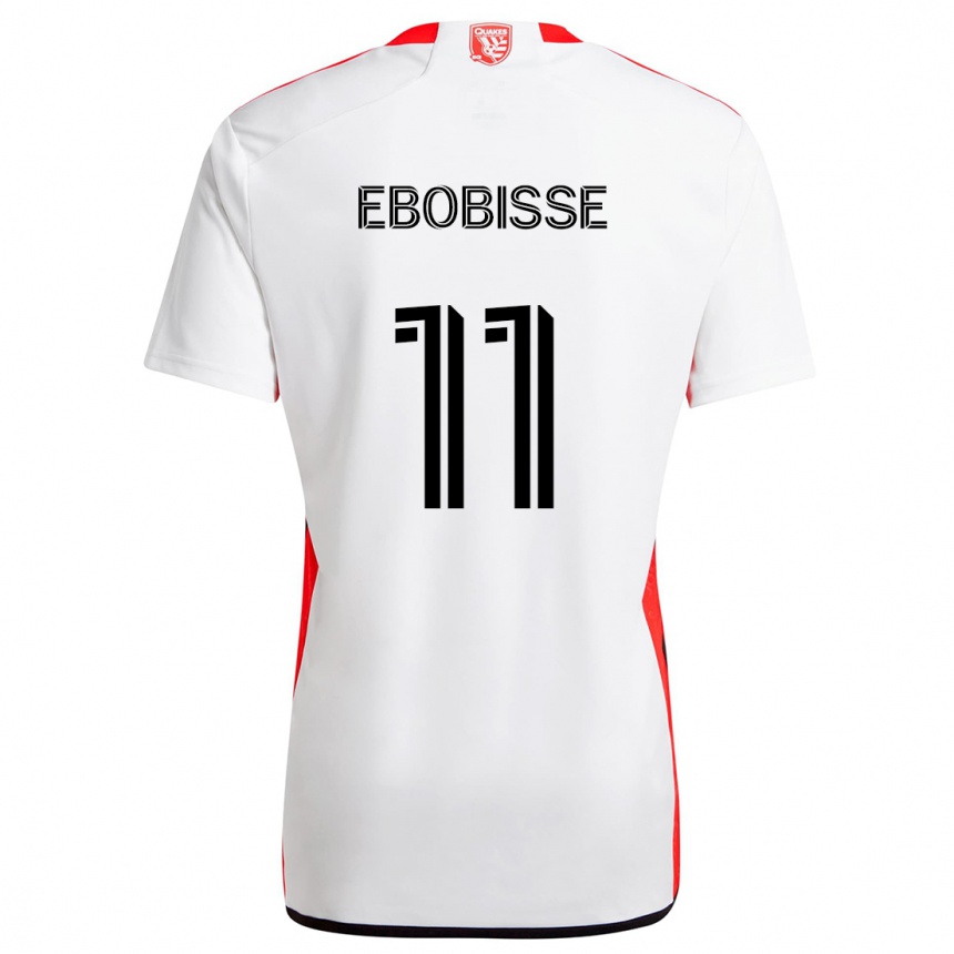 Niño Fútbol Camiseta Jeremy Ebobisse #11 Blanco Rojo 2ª Equipación 2024/25 Perú