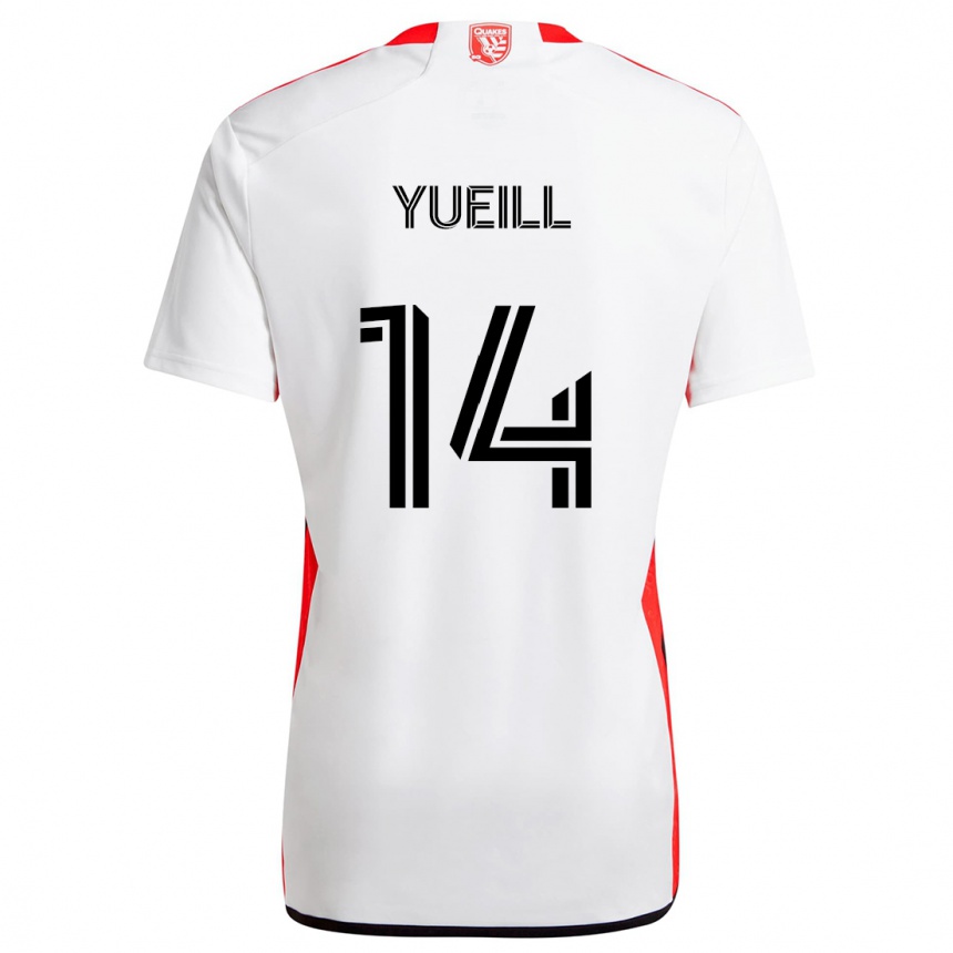 Niño Fútbol Camiseta Jackson Yueill #14 Blanco Rojo 2ª Equipación 2024/25 Perú