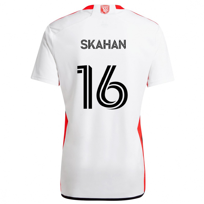 Niño Fútbol Camiseta Jack Skahan #16 Blanco Rojo 2ª Equipación 2024/25 Perú