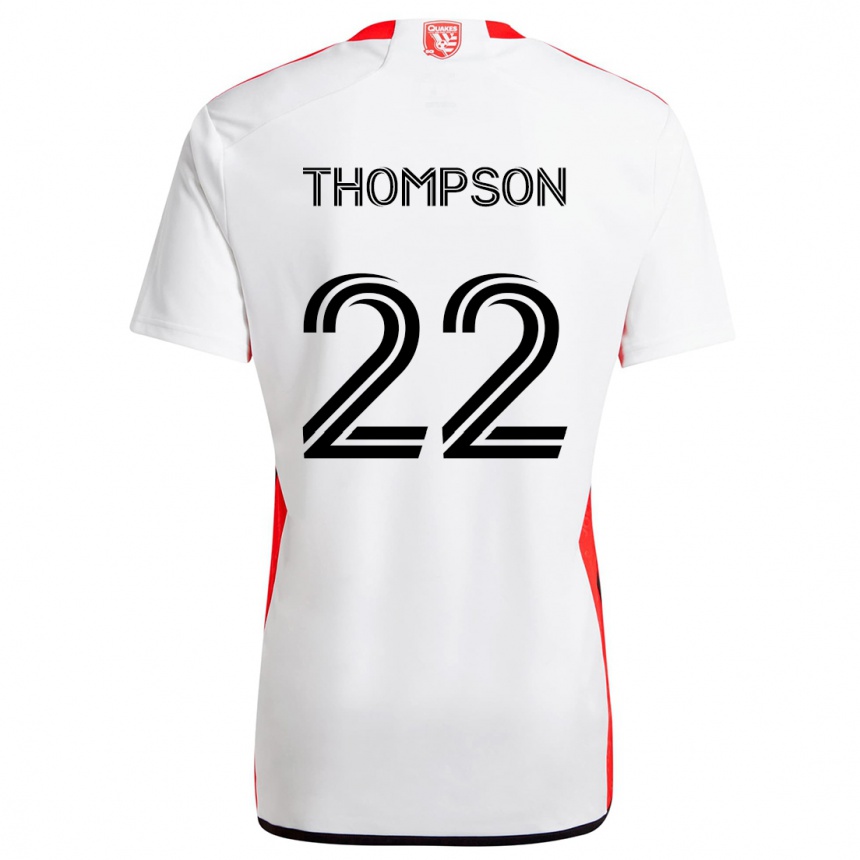 Niño Fútbol Camiseta Tommy Thompson #22 Blanco Rojo 2ª Equipación 2024/25 Perú