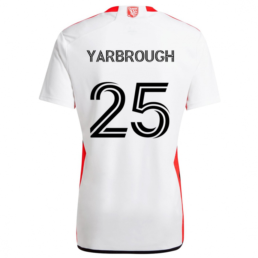 Niño Fútbol Camiseta William Yarbrough #25 Blanco Rojo 2ª Equipación 2024/25 Perú