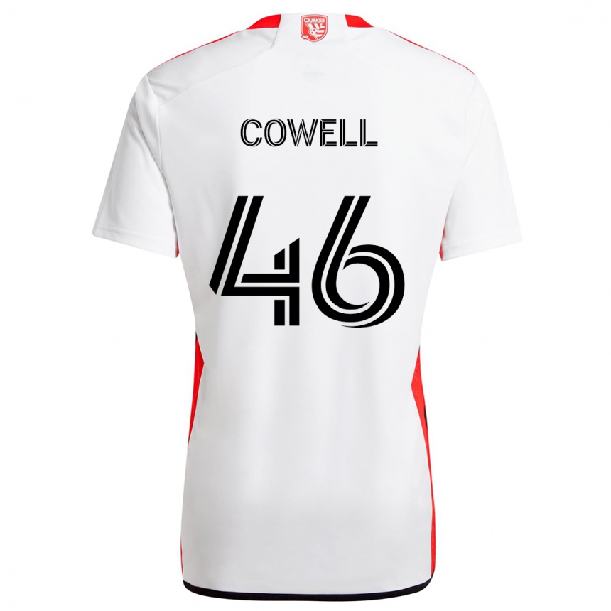 Niño Fútbol Camiseta Chance Cowell #46 Blanco Rojo 2ª Equipación 2024/25 Perú