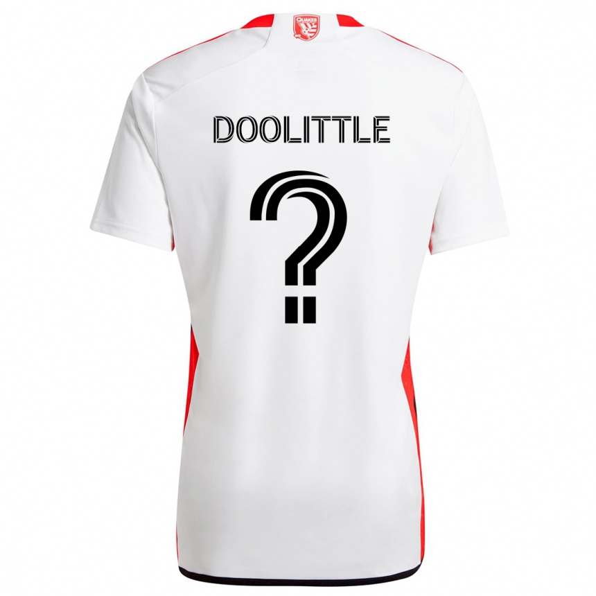 Niño Fútbol Camiseta Brooks Doolittle #0 Blanco Rojo 2ª Equipación 2024/25 Perú