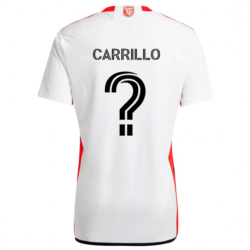 Niño Fútbol Camiseta Israel Carrillo #0 Blanco Rojo 2ª Equipación 2024/25 Perú