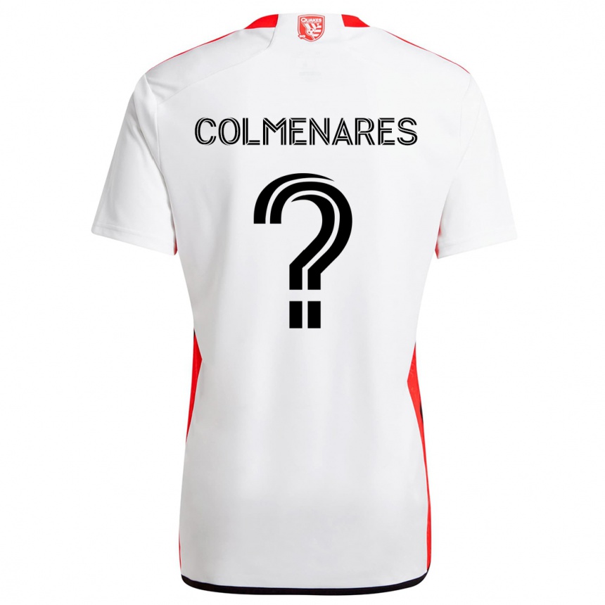 Niño Fútbol Camiseta Mateo Colmenares #0 Blanco Rojo 2ª Equipación 2024/25 Perú