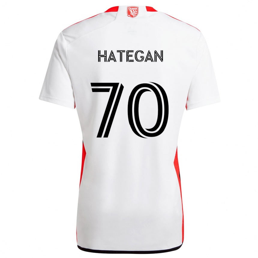 Niño Fútbol Camiseta Roberto Hategan #70 Blanco Rojo 2ª Equipación 2024/25 Perú