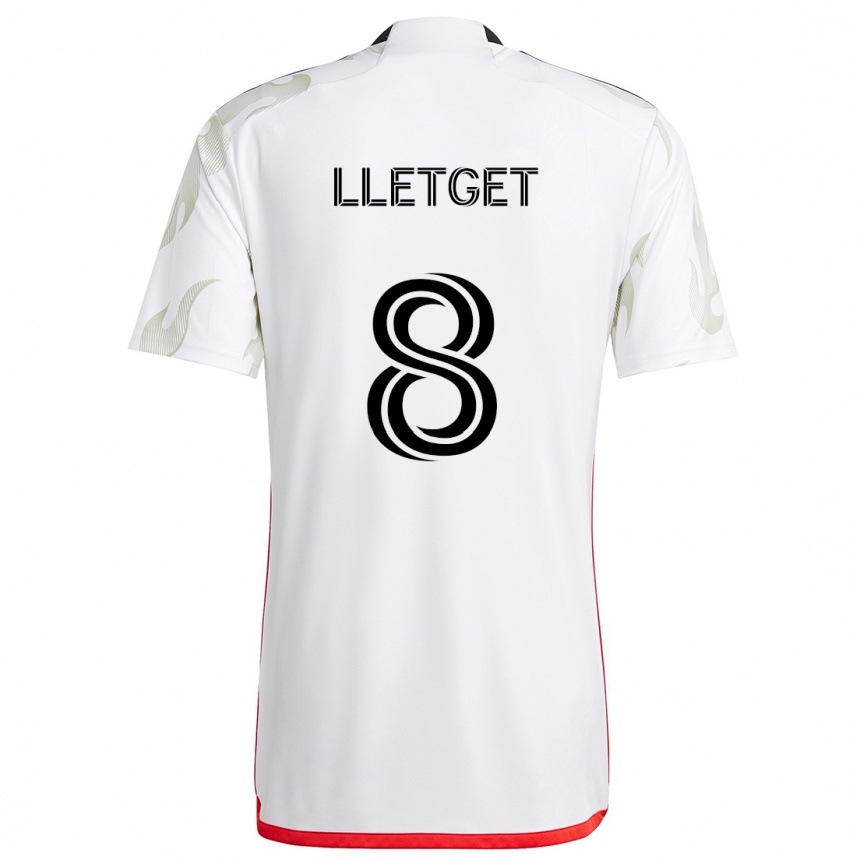 Niño Fútbol Camiseta Sebastian Lletget #8 Blanco Rojo Negro 2ª Equipación 2024/25 Perú