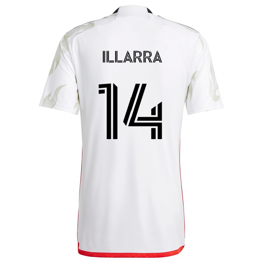 Niño Fútbol Camiseta Asier Illarramendi #14 Blanco Rojo Negro 2ª Equipación 2024/25 Perú