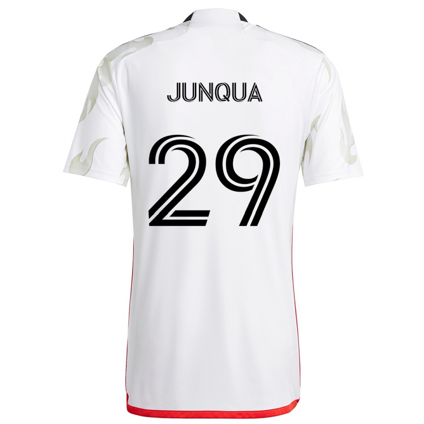 Niño Fútbol Camiseta Sam Junqua #29 Blanco Rojo Negro 2ª Equipación 2024/25 Perú