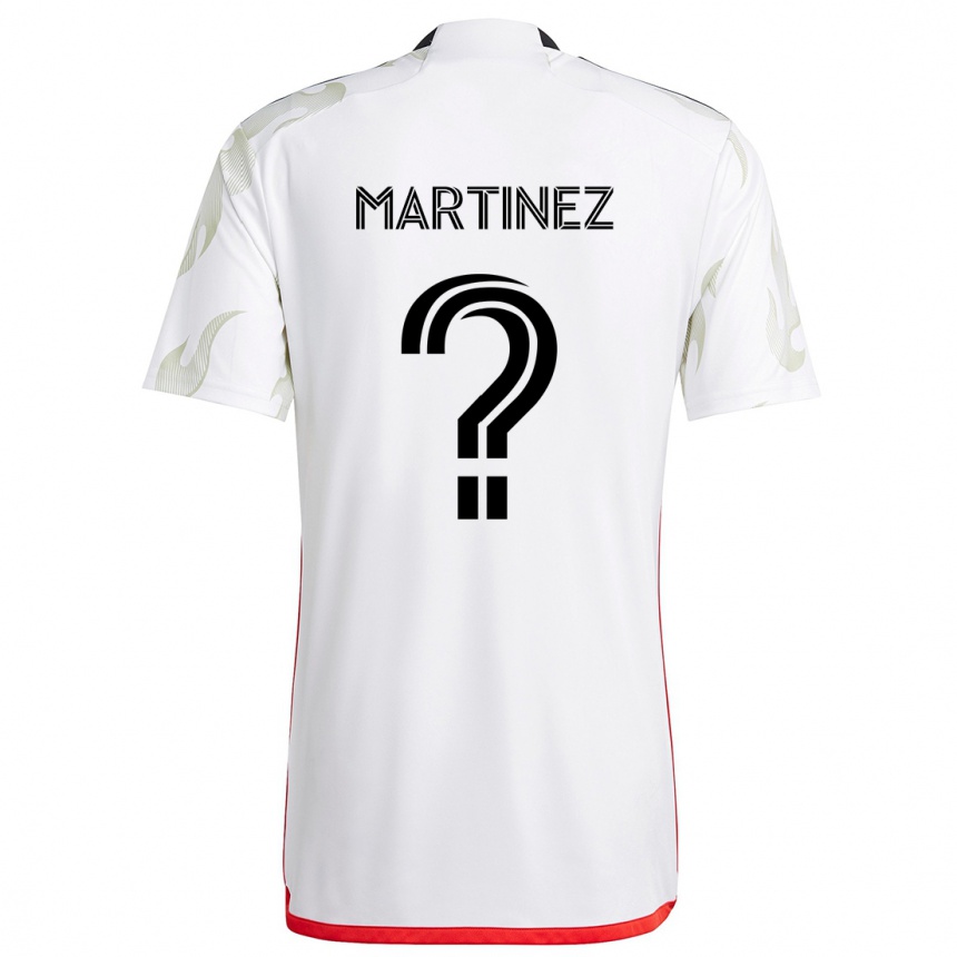 Niño Fútbol Camiseta Jonathan Martinez #0 Blanco Rojo Negro 2ª Equipación 2024/25 Perú